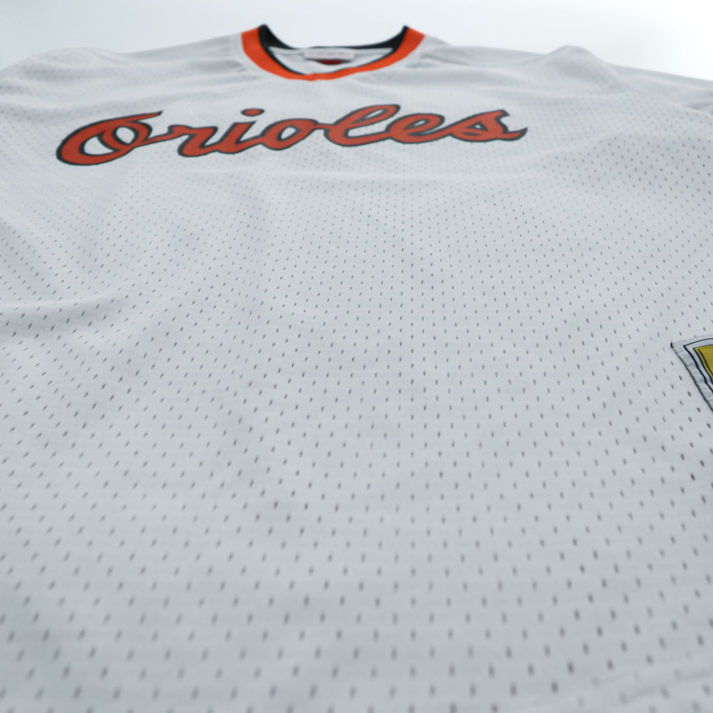 Mitchell & Ness Tシャツ XL ホワイト メッシュ ジャージ COOPERS TOWN COLLECTION MLB Orioles ナンバリング