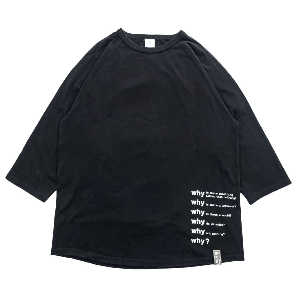 blackmeans 長袖 ロングスリーブ Tシャツ ロンT XL ブラック バックプリント Why?