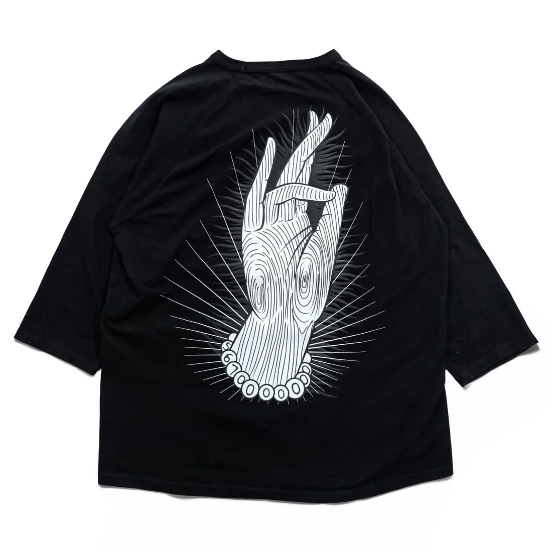 blackmeans 長袖 ロングスリーブ Tシャツ ロンT XL ブラック バックプリント Why?