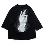 blackmeans 長袖 ロングスリーブ Tシャツ ロンT XL ブラック バックプリント Why?