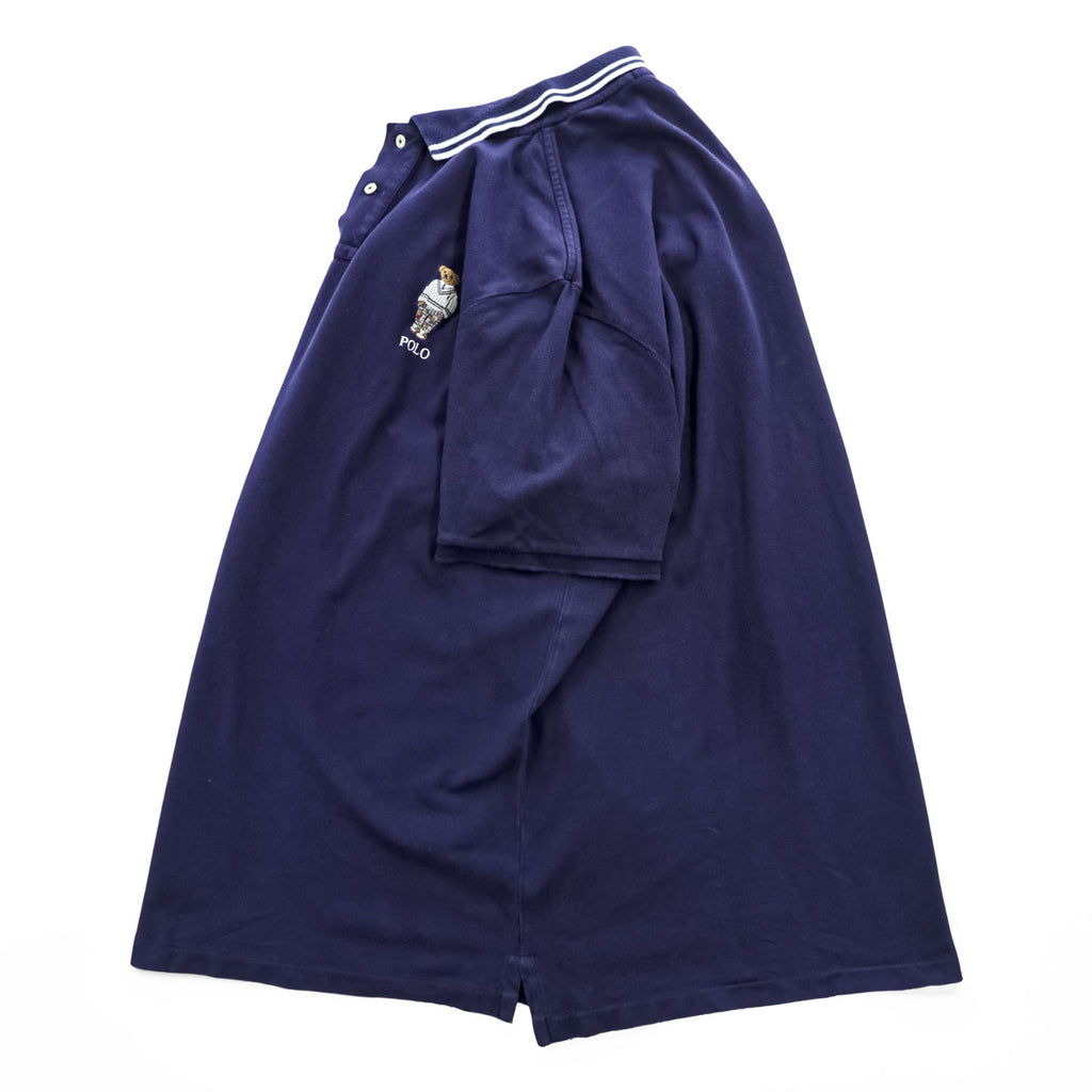 POLO RALPH LAUREN ポロベア 刺繍 ポロシャツ ネイビー XL クラシックフィット