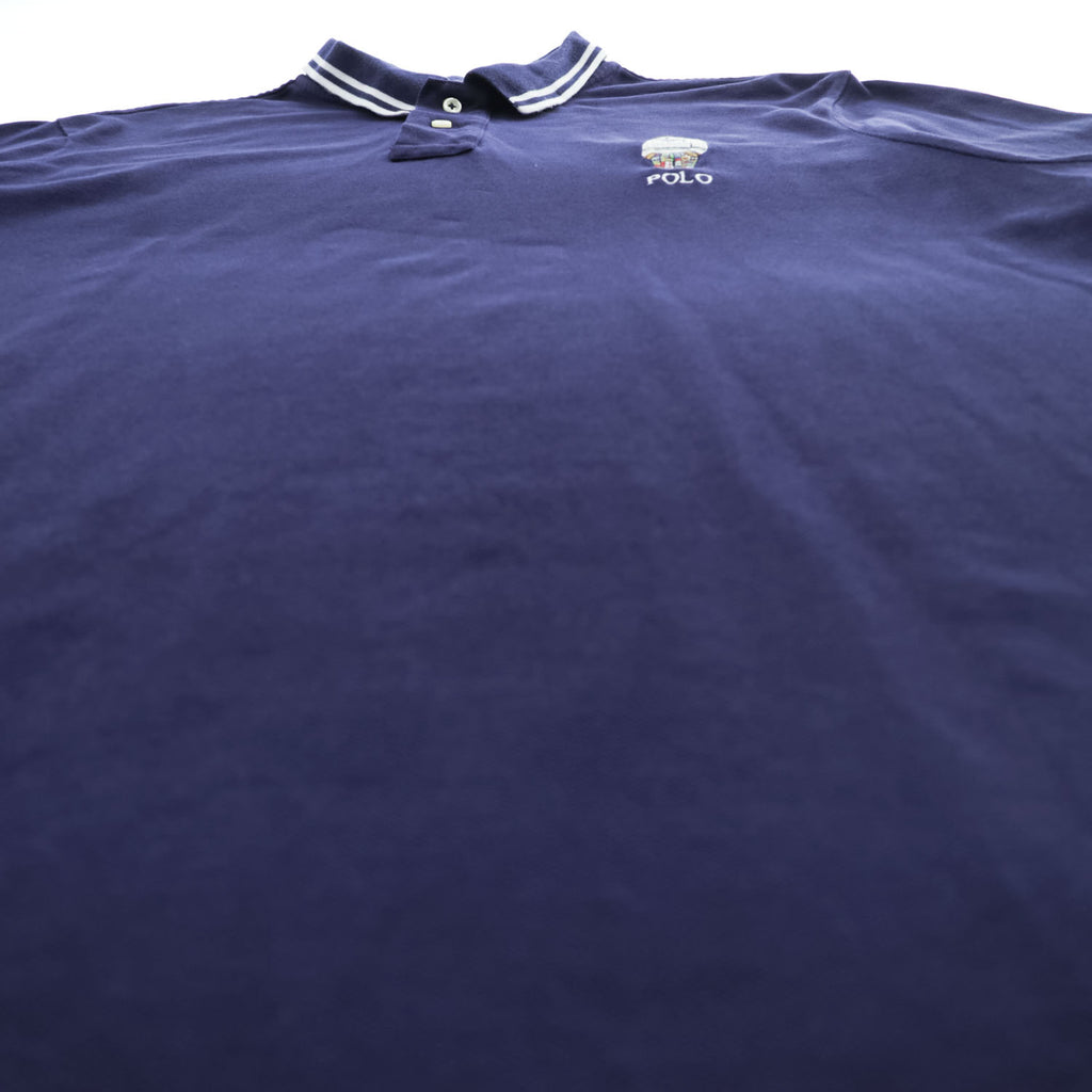 POLO RALPH LAUREN ポロベア 刺繍 ポロシャツ ネイビー XL クラシックフィット