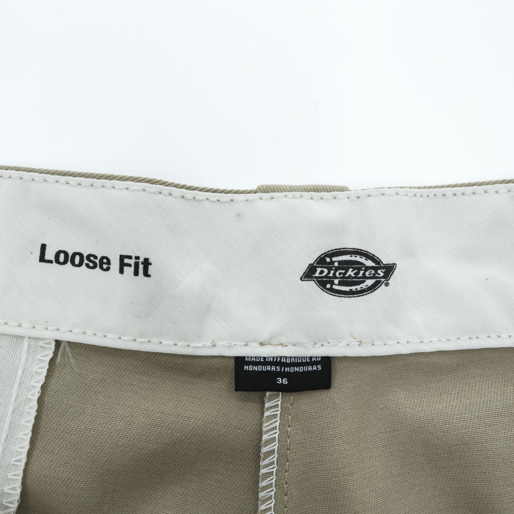 Dickies FLEX Loose Fit 13 Inch Cargo Work Shorts Khaki Size 36