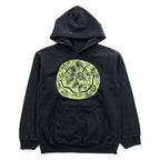 Nirvana I'm So Happy Smiley Face Band Hoodie Black S Sleeve Back Print