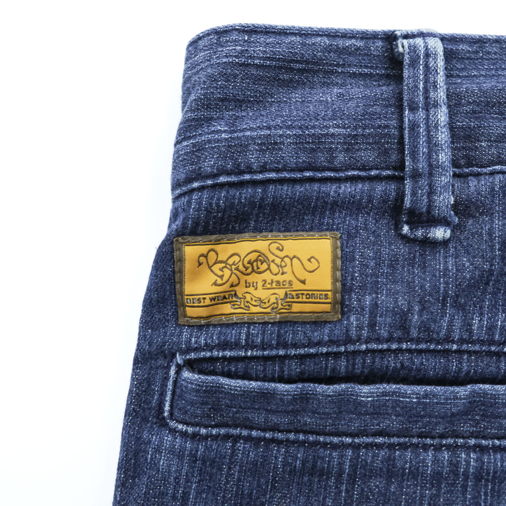 BROWN by 2-tacs x PORTER Made in Japan Stretch Indigo Blue Denim Pants S BP2-P001