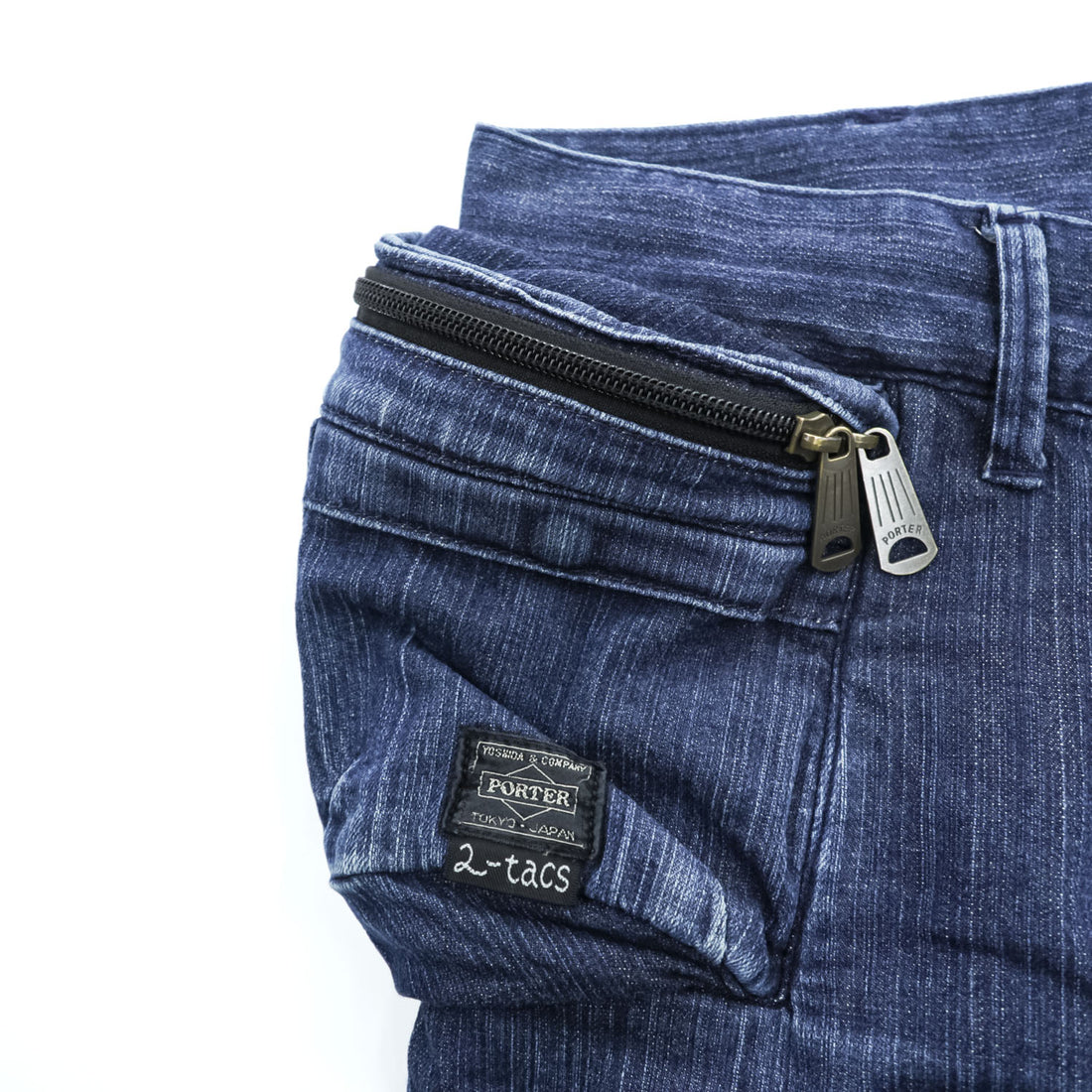 BROWN by 2-tacs x PORTER Made in Japan Stretch Indigo Blue Denim Pants S BP2-P001