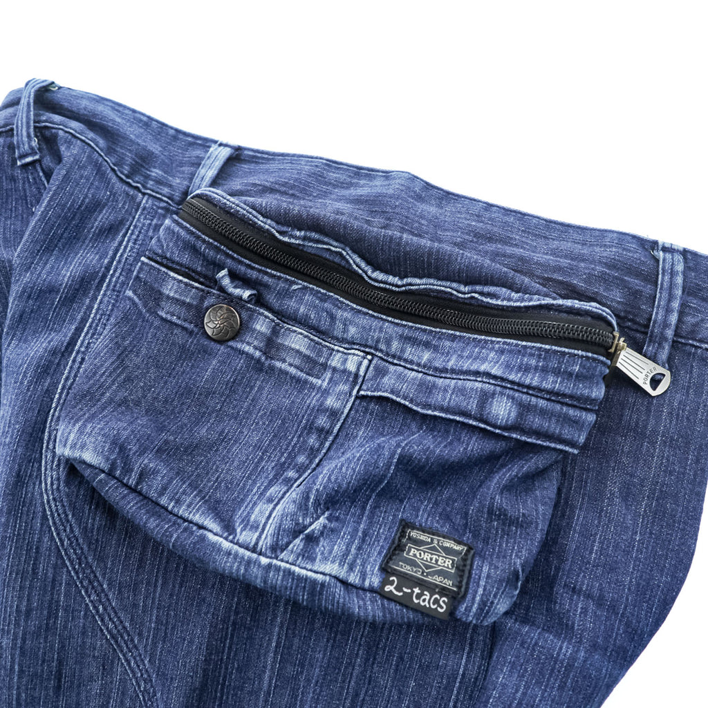 BROWN by 2-tacs x PORTER Made in Japan Stretch Indigo Blue Denim Pants S BP2-P001