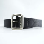 Sugar Cane SC02320 Garrison Black Cowhide Leather Belt Square Buckle Japan