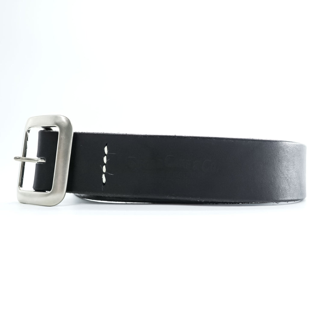 Sugar Cane SC02320 Garrison Black Cowhide Leather Belt Square Buckle Japan
