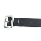 Sugar Cane SC02320 Garrison Black Cowhide Leather Belt Square Buckle Japan