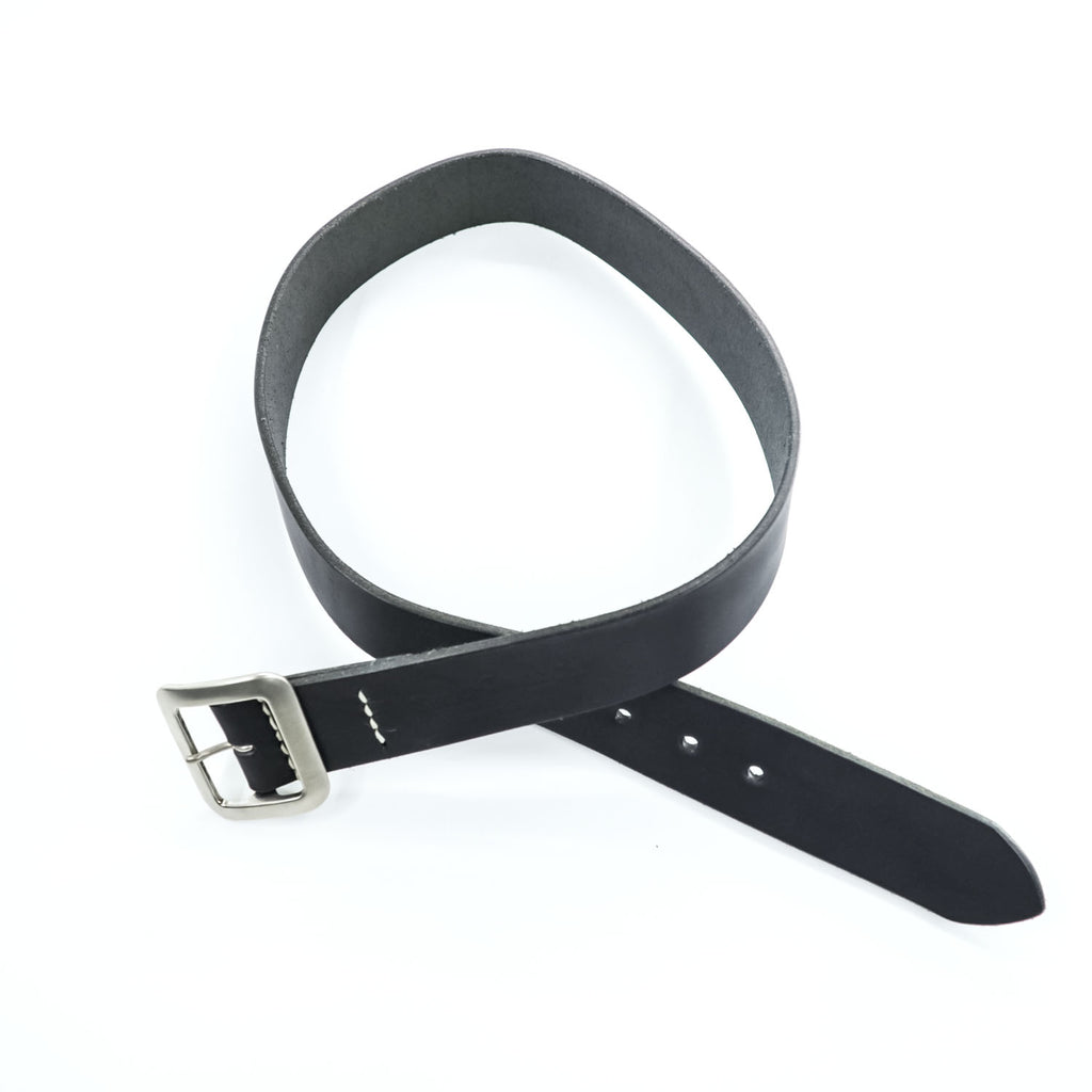 Sugar Cane SC02320 Garrison Black Cowhide Leather Belt Square Buckle Japan