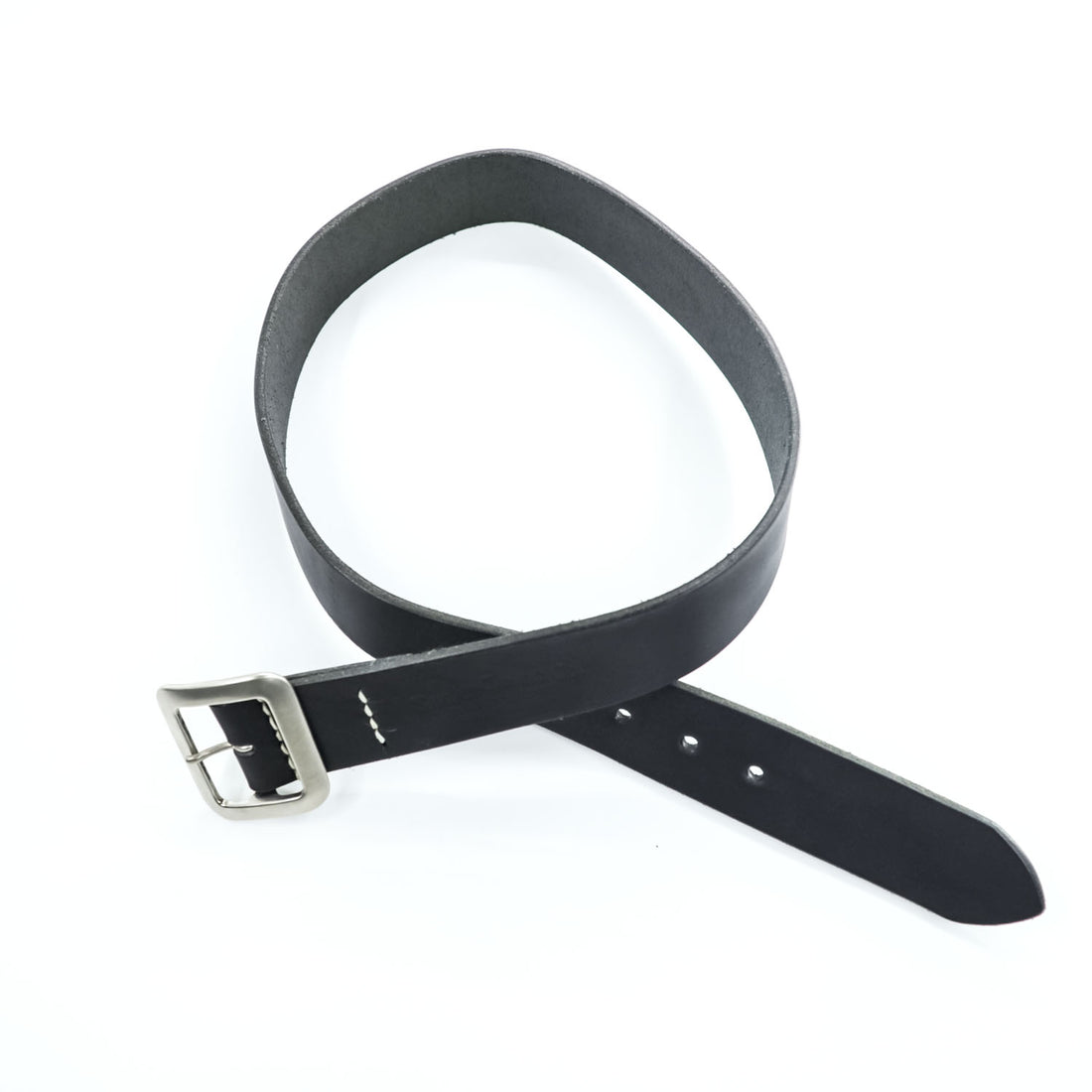 Sugar Cane SC02320 Garrison Black Cowhide Leather Belt Square Buckle Japan