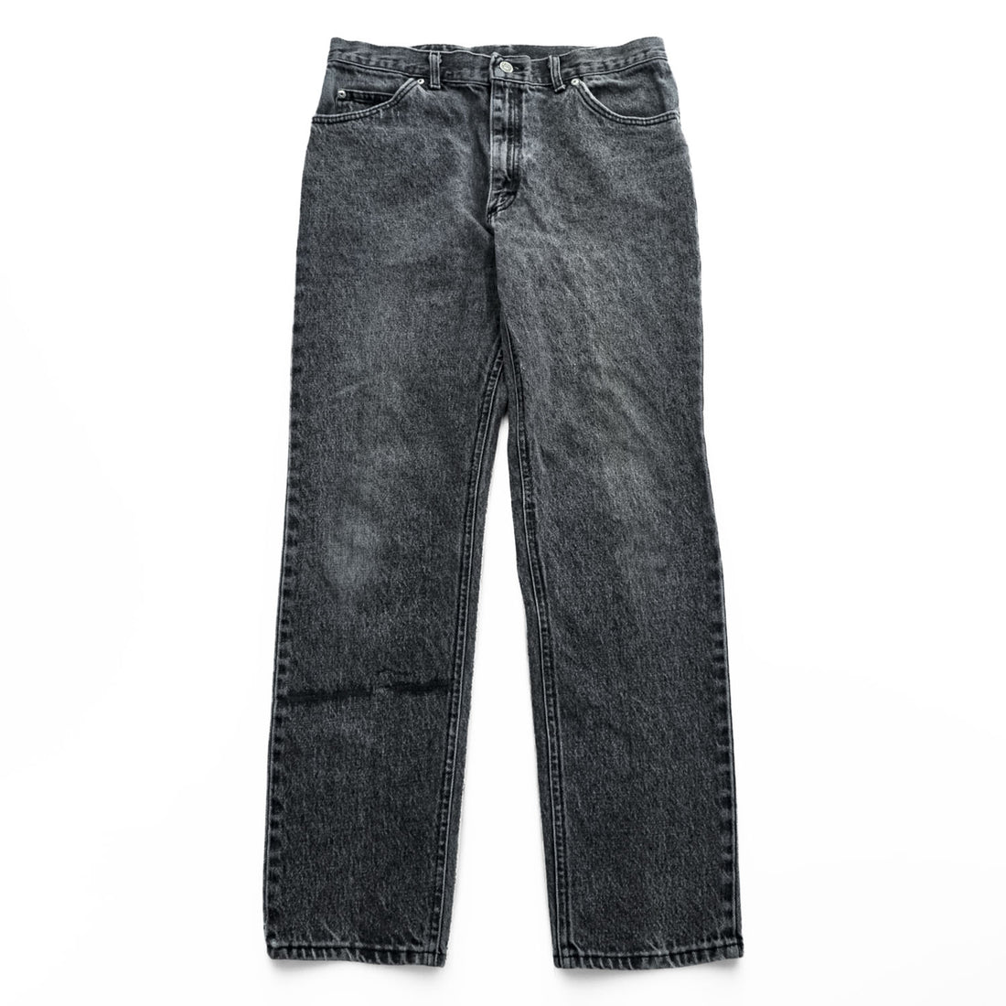 Lee RIDERS 90年代 ヴィンテージ デニムパンツ ジーンズ L グレーフェード ケミカルウォッシュ レザーパッチ