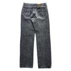 Lee RIDERS 90年代 ヴィンテージ デニムパンツ ジーンズ L グレーフェード ケミカルウォッシュ レザーパッチ
