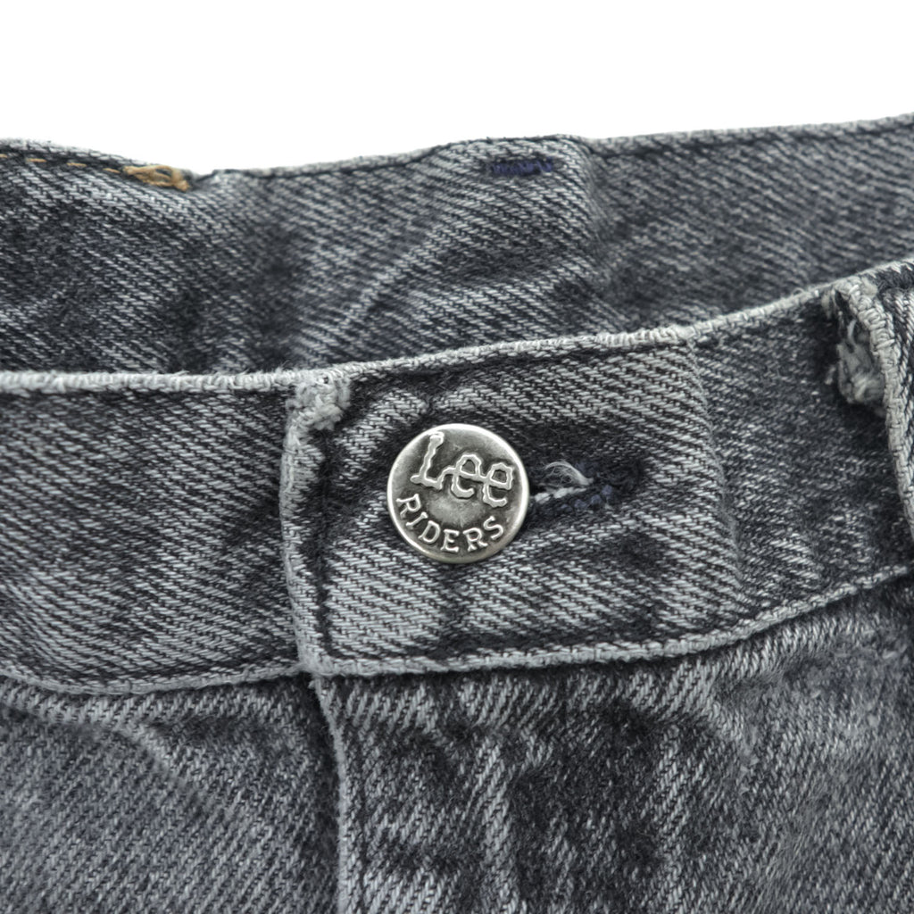 Lee RIDERS 90年代 ヴィンテージ デニムパンツ ジーンズ L グレーフェード ケミカルウォッシュ レザーパッチ