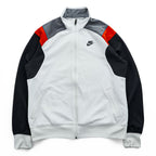 Vintage 90s 00s Nike Sportswear Colorblock Track Jacket White Black Orange Gray XL