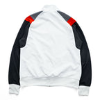 Vintage 90s 00s Nike Sportswear Colorblock Track Jacket White Black Orange Gray XL