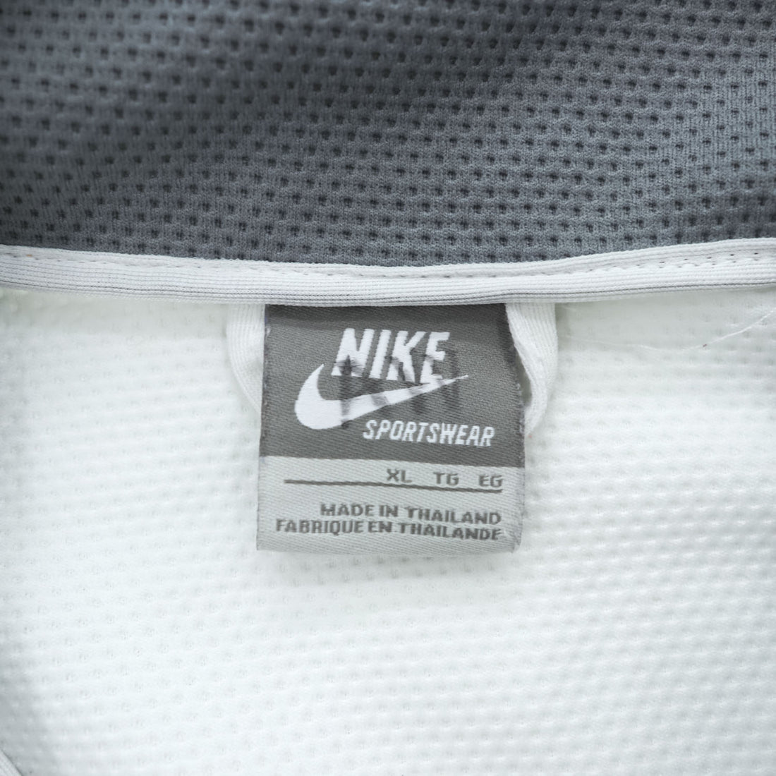 Vintage 90s 00s Nike Sportswear Colorblock Track Jacket White Black Orange Gray XL