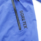 adidas ゴアテックス GORE-TEX 防水 シェルジャケット ジャージ M ブルー ダブルジップ ドローコード 止水ジップ