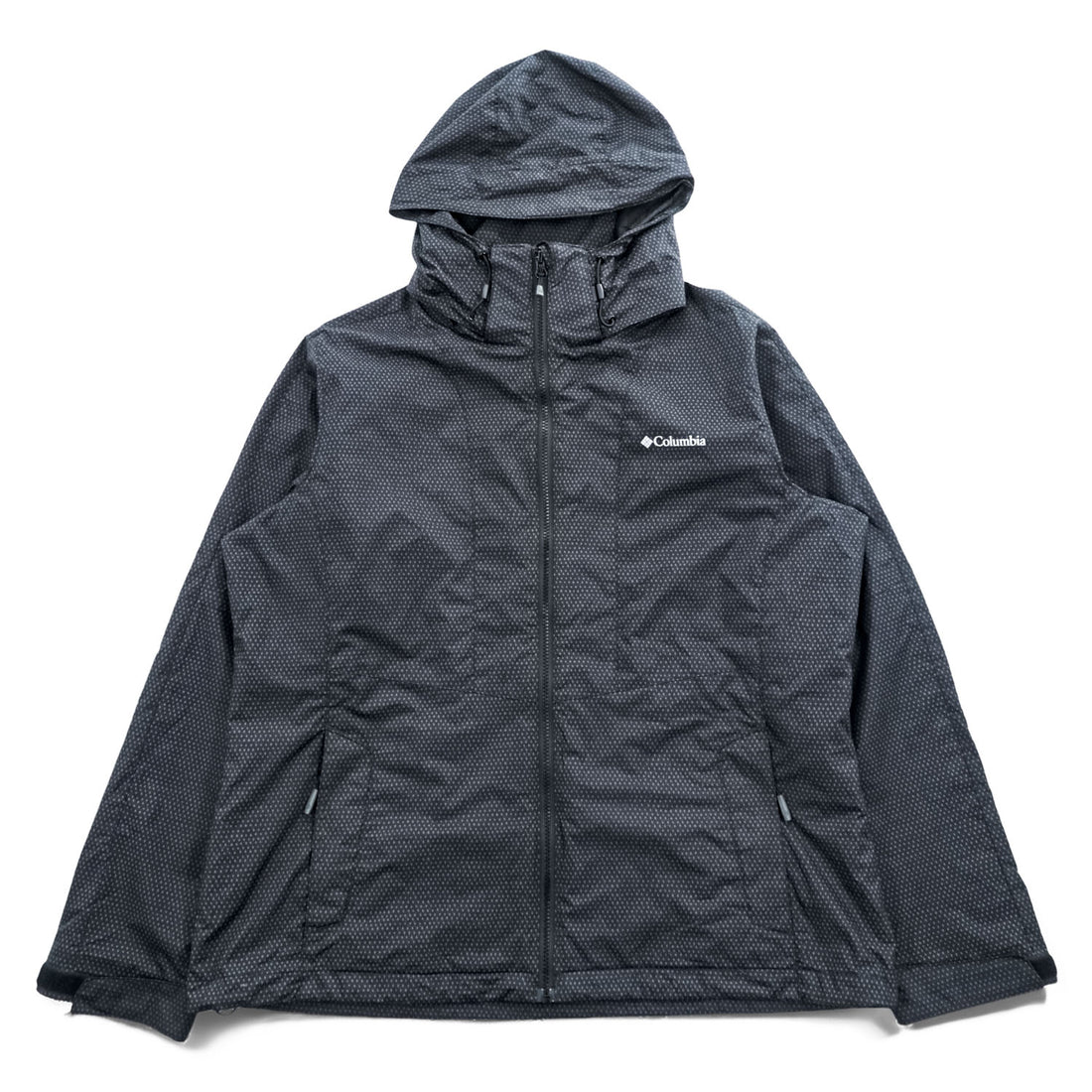 Columbia マウンテンパーカー  Interchange Jacket シェル レインジャケット XL ブラック 防水 ドローコード ジップインジップ フード着脱式 XL1195