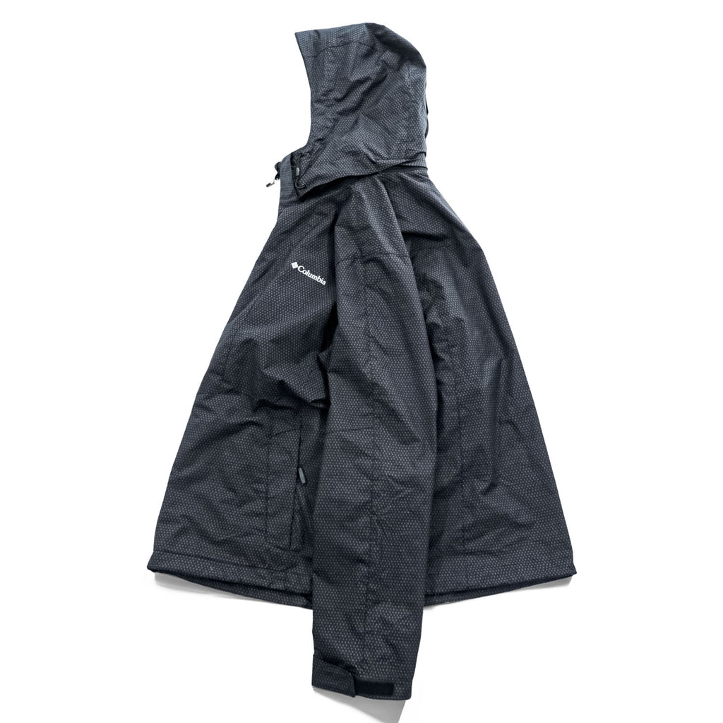 Columbia マウンテンパーカー  Interchange Jacket シェル レインジャケット XL ブラック 防水 ドローコード ジップインジップ フード着脱式 XL1195