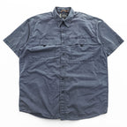 Eddie Bauer 90年代 ヴィンテージ 半袖 フィッシングシャツ M グレー メッシュ McNary Shirt LEGEND