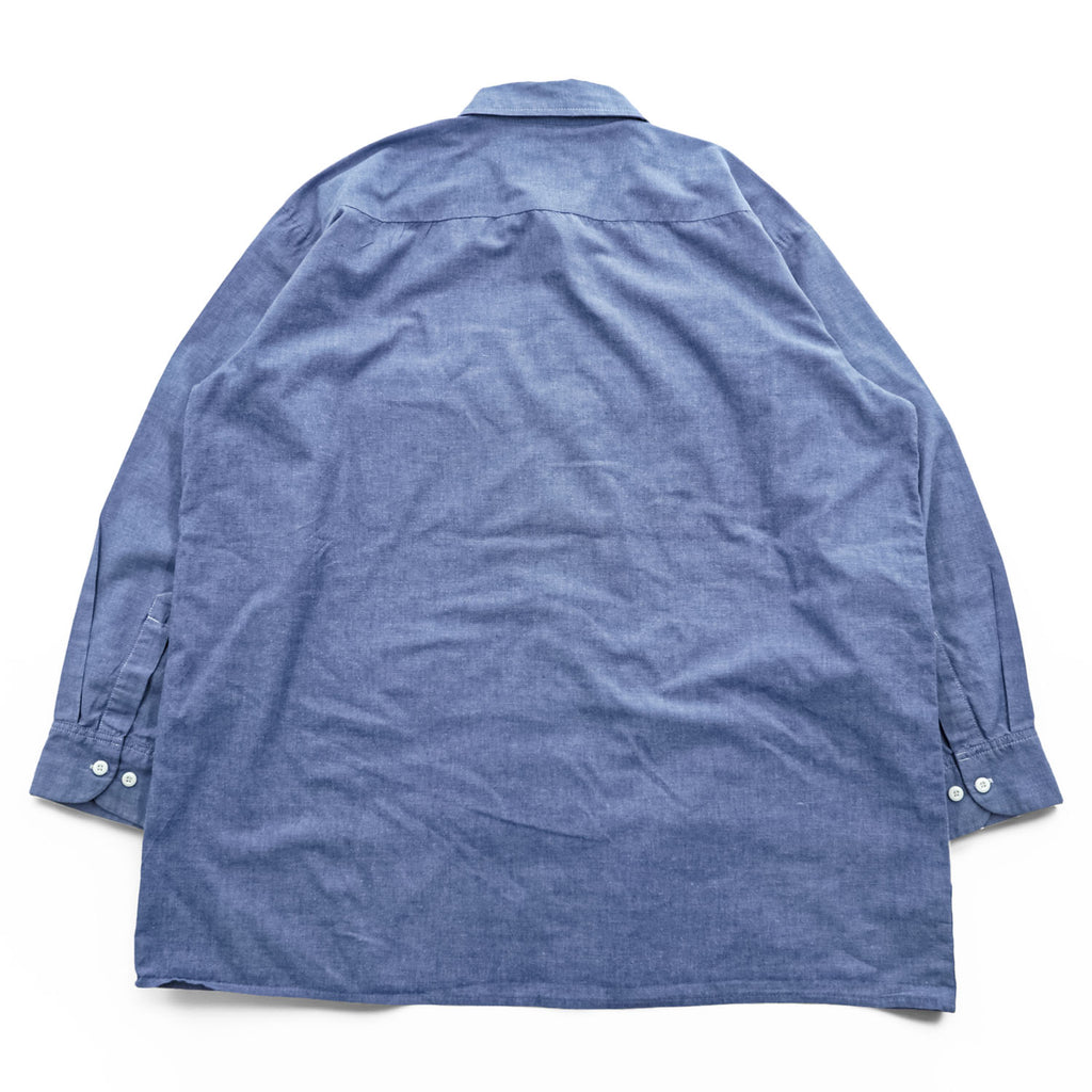 Dickies 長袖 シャンブレーシャツ XL ブルー ダブルポケット