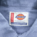 Dickies 長袖 シャンブレーシャツ XL ブルー ダブルポケット