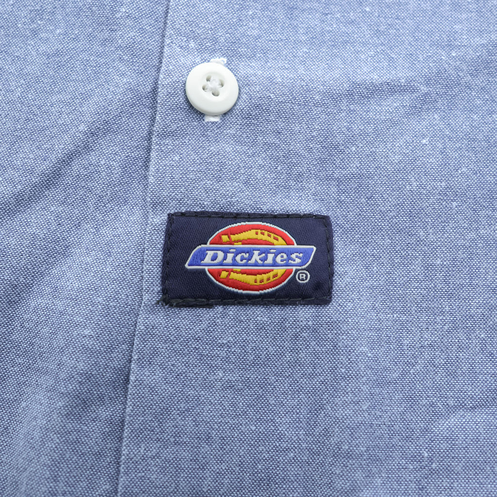 Dickies 長袖 シャンブレーシャツ XL ブルー ダブルポケット