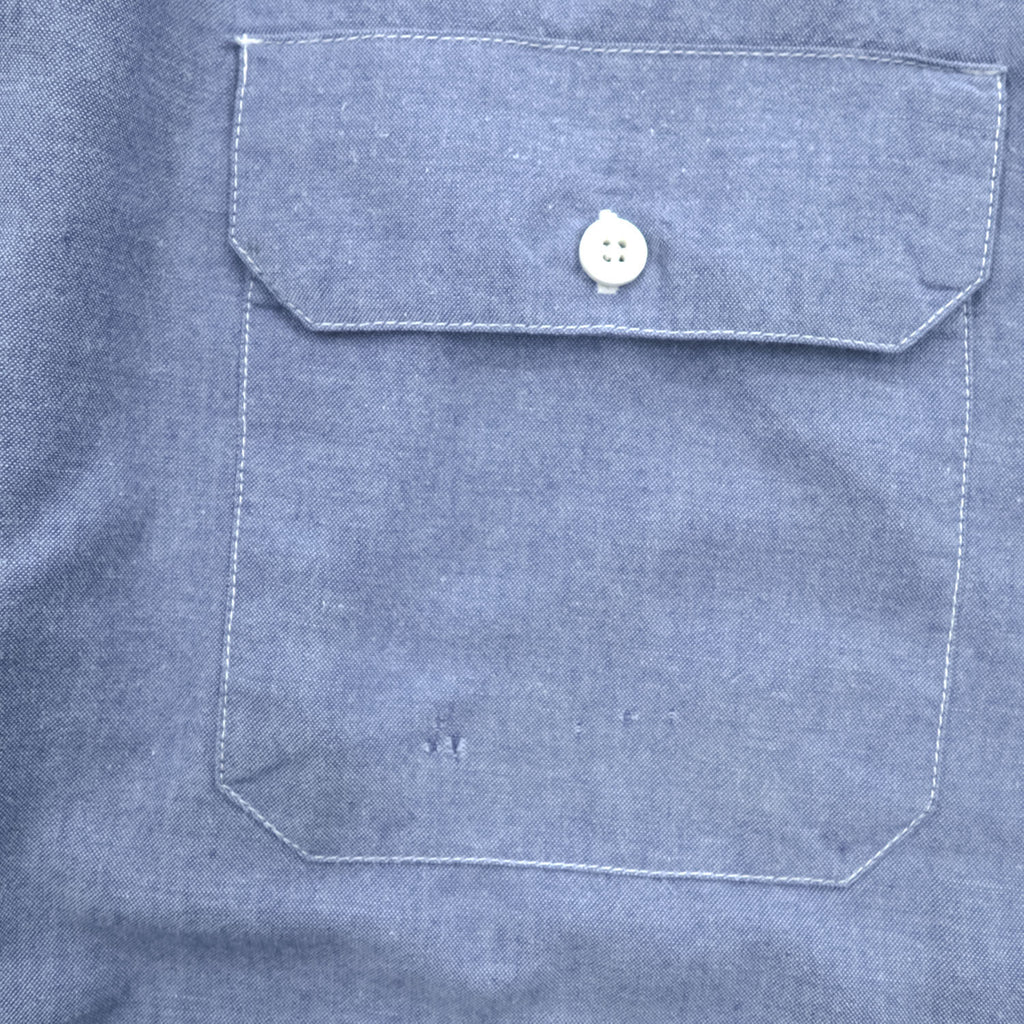 Dickies 長袖 シャンブレーシャツ XL ブルー ダブルポケット