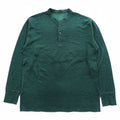 L.L.Bean カナダ製 長袖 ヘンリーネック ロングスリーブ Tシャツ ロンT L グリーン TRADITIONAL FIT