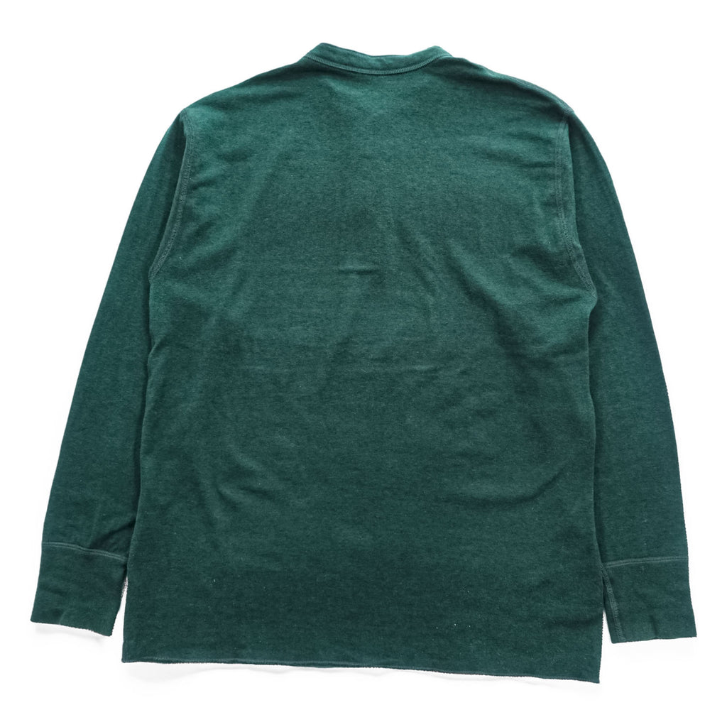 L.L.Bean カナダ製 長袖 ヘンリーネック ロングスリーブ Tシャツ ロンT L グリーン TRADITIONAL FIT