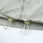 LACOSTE SPORT カラーブロック フーデッド ウインドブレーカー XL イエロー グレー メッシュ ドローコード フード収納式 BF1567 未使用品