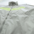 LACOSTE SPORT カラーブロック フーデッド ウインドブレーカー XL イエロー グレー メッシュ ドローコード フード収納式 BF1567 未使用品
