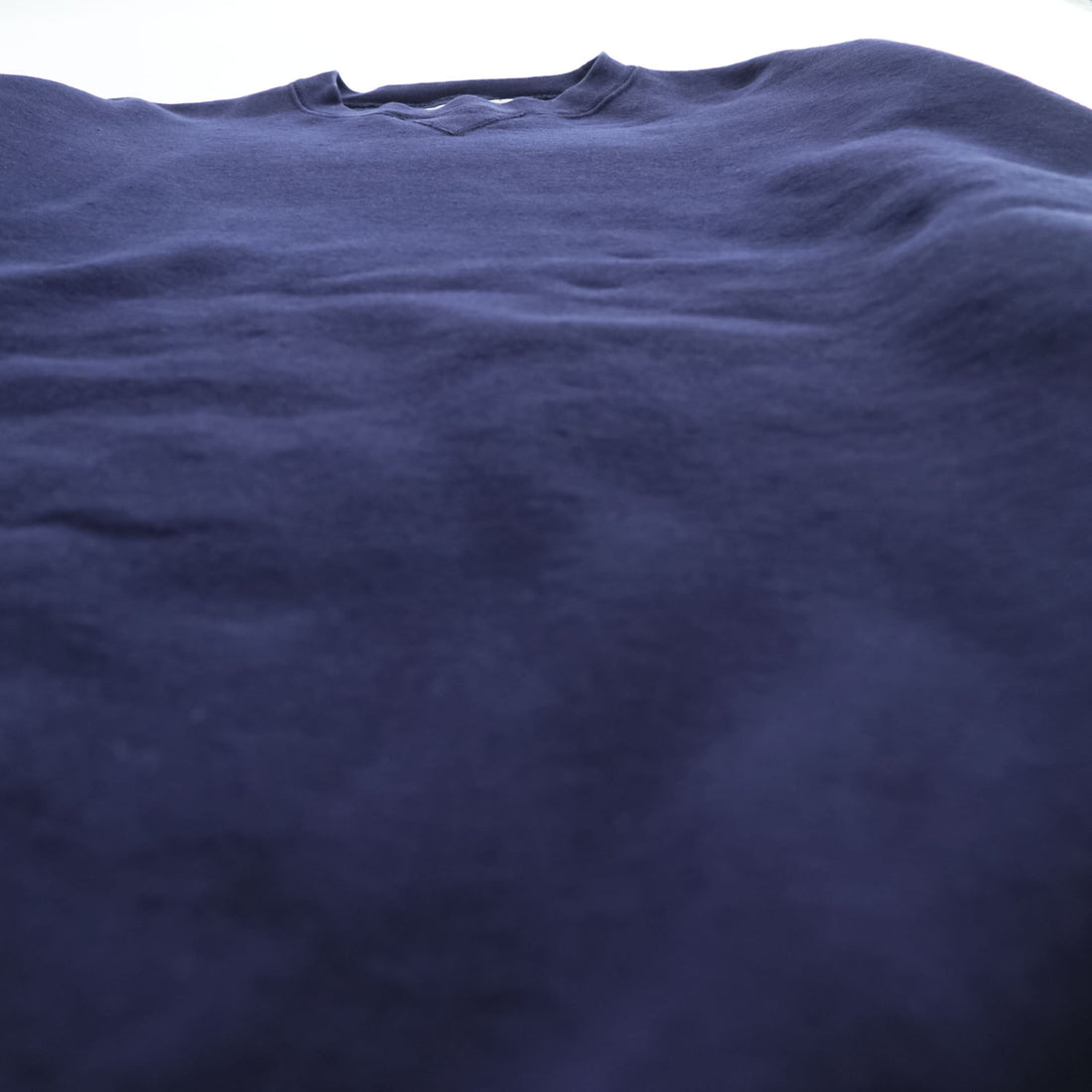 SANTEE 90年代 USA製 ヴィンテージ 前V ブランク スウェット トレーナー XL ネイビー 裏起毛 ヘビーウェイト 無地