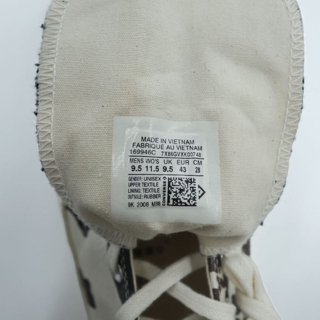 Converse x Brain Dead Chuck 70 Hi Cow Print 169946C Men 9.5 US 28cm
