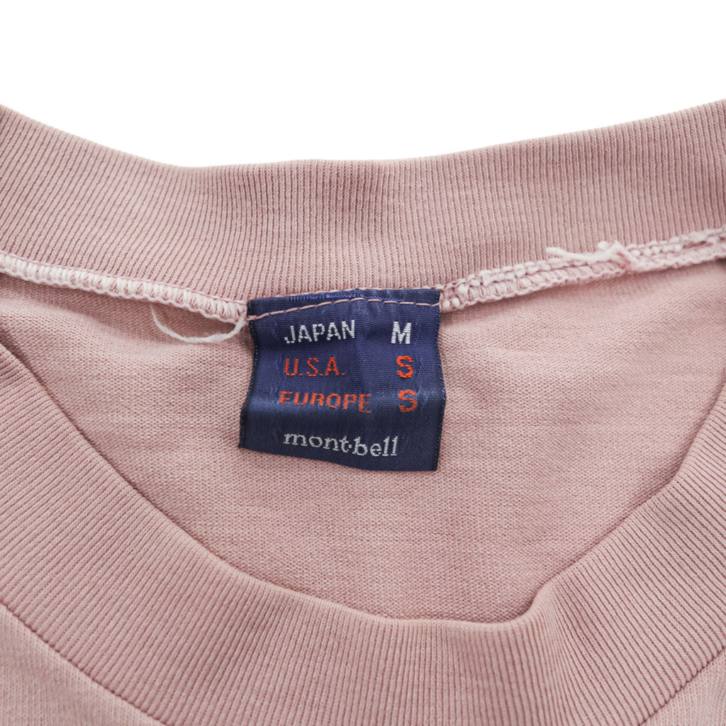 Mont-bell Japan Made T-Shirt M Pink Wickron Quick-Drying Breathable