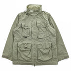 Vintage 90s Columbia PFG 2-Way Convertible Fishing Jacket Vest Hood M Beige