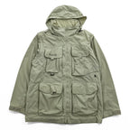 Vintage 90s Columbia PFG 2-Way Convertible Fishing Jacket Vest Hood M Beige
