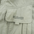 Vintage 90s Columbia PFG 2-Way Convertible Fishing Jacket Vest Hood M Beige