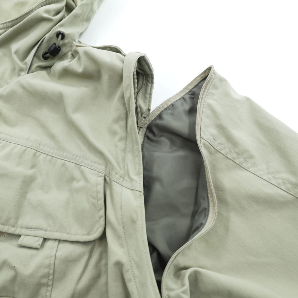 Vintage 90s Columbia PFG 2-Way Convertible Fishing Jacket Vest Hood M Beige