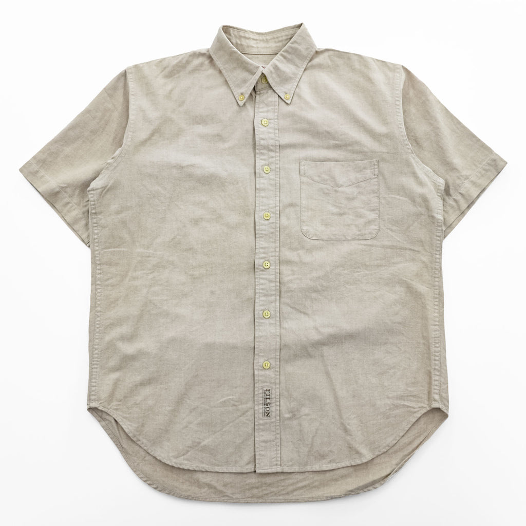 FILSON FSS4205 Cotton Short Sleeve Button-Down Shirt Beige Size S