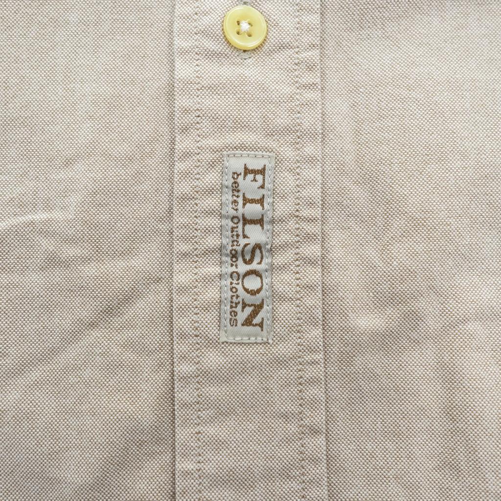 FILSON FSS4205 Cotton Short Sleeve Button-Down Shirt Beige Size S