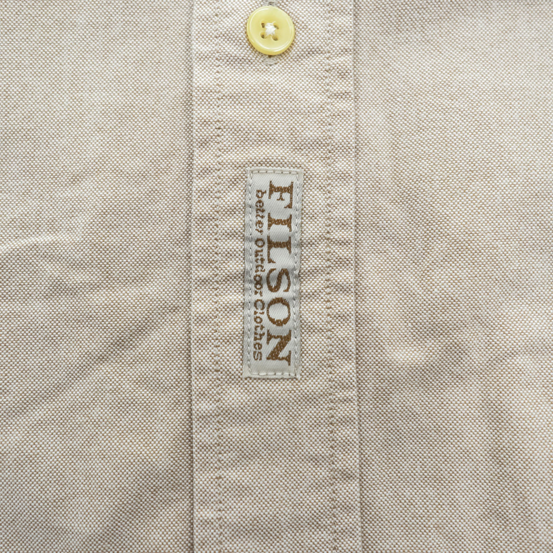 FILSON FSS4205 Cotton Short Sleeve Button-Down Shirt Beige Size S