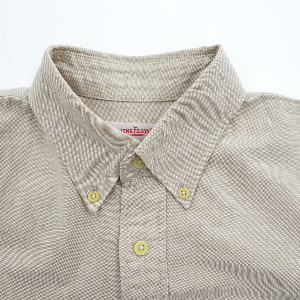 FILSON FSS4205 Cotton Short Sleeve Button-Down Shirt Beige Size S