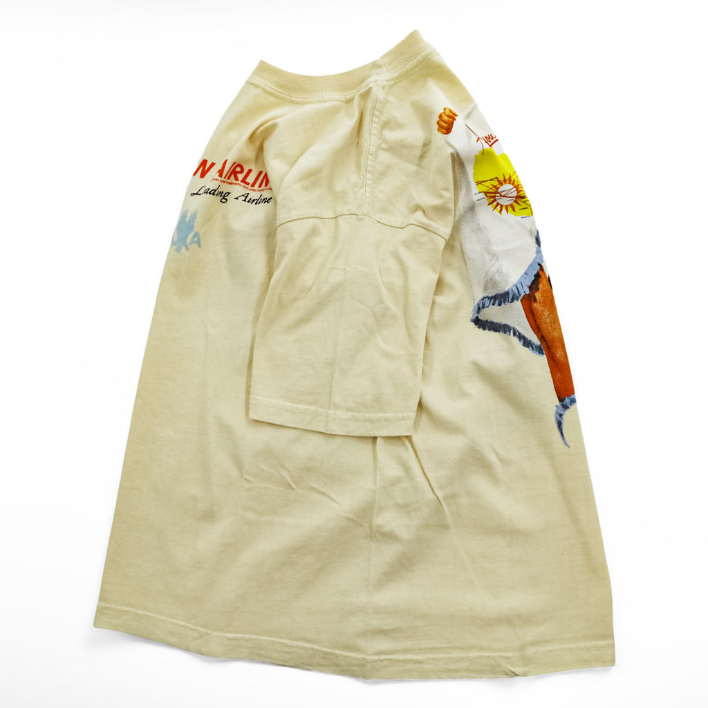 CHESWICK by SUGAR CANE 米国製 USA製 Tシャツ S イエロー 両面プリント GUARAN-TEE AMERICAN AIRLINES