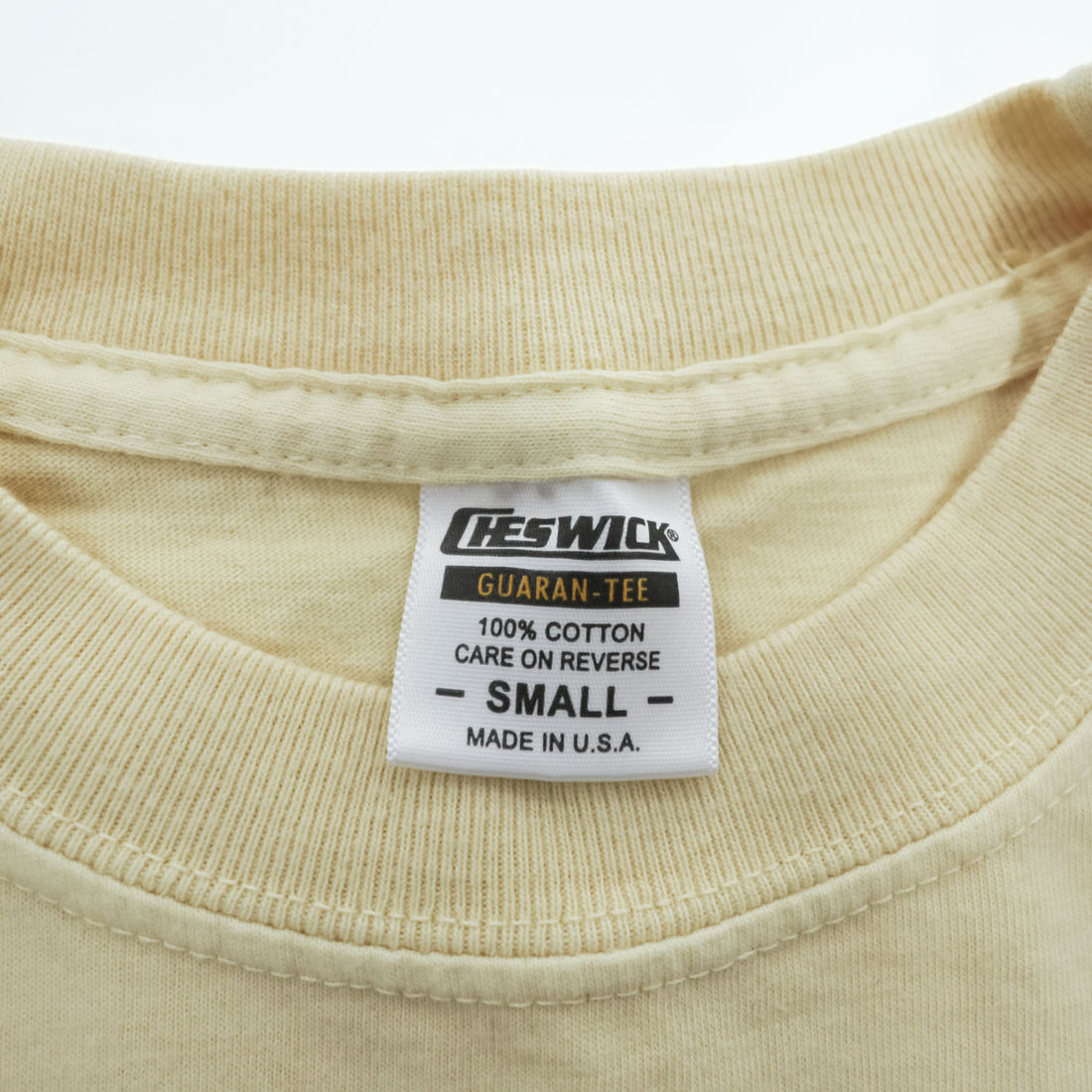 CHESWICK by SUGAR CANE 米国製 USA製 Tシャツ S イエロー 両面プリント GUARAN-TEE AMERICAN AIRLINES