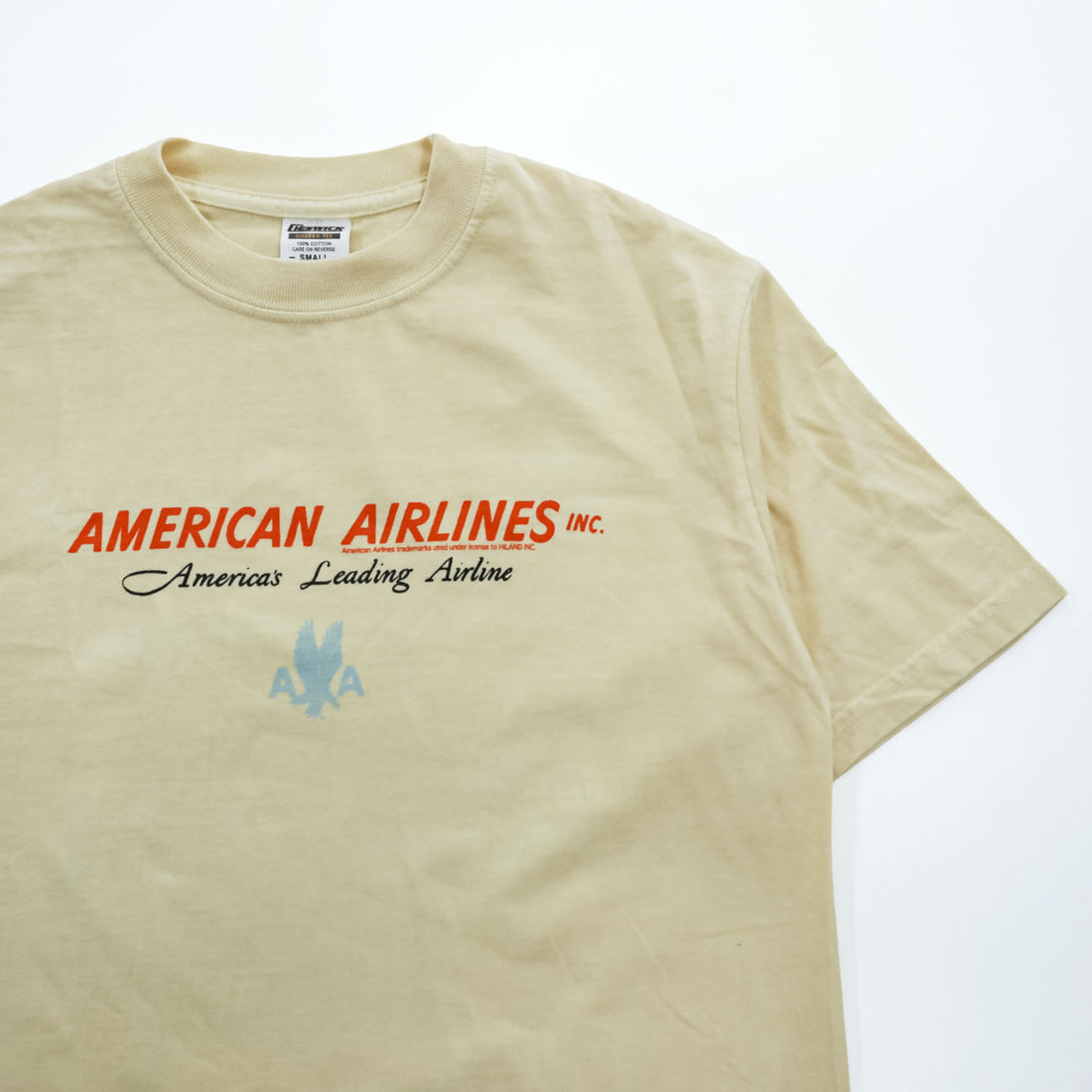 CHESWICK by SUGAR CANE 米国製 USA製 Tシャツ S イエロー 両面プリント GUARAN-TEE AMERICAN AIRLINES
