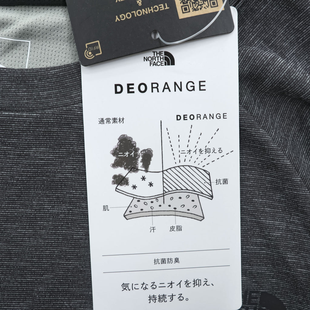 THE NORTH FACE Crisp Avion Crew BREEZERANGE Long Sleeve T-Shirt, Unused, Cool Touch, Moisture-Wicking Quick-Dry, UV Protection, Anti-Odor Antibacterial, Stretch, Gray L NT12686