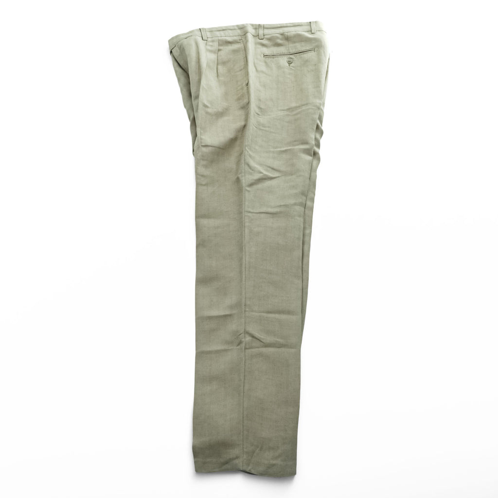 VINTAGE TOMMY BAHAMA L Beige Herringbone 2-Tuck Slacks